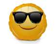 cuscino emoji occhiali da sole