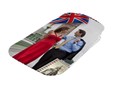 Porta smathphone personalizzato con foto di una coppia a londra e grafica londinese