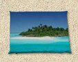 cuscino da mare con foto di atollo