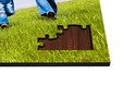 dettaglio puzzle in legno formato a3 personalizzato