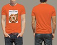 maglietta arancione personalizzata