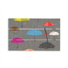 ombrelli Orologio rettangolare su listelli in legno