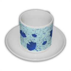foglie blu Tazza Coffee Panoramica 