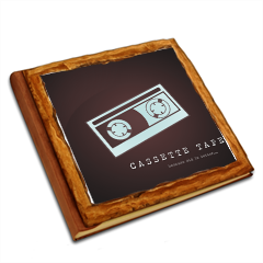 Cassette Tape Album copertina in legno30x30 