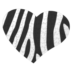 Zebra African Foto su Puzzle a Cuore A3 