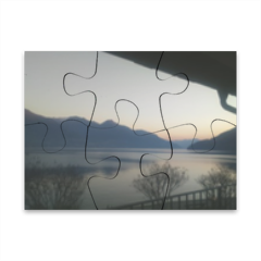 Lago al tramonto Puzzle magnetico 8x6
