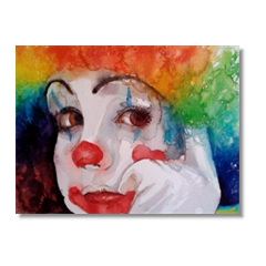 baby clown Poster carta opaca