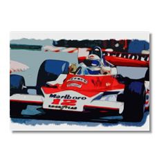 Monaco 76 McLaren Poster carta lucida