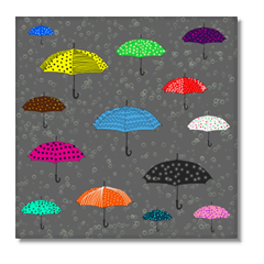 ombrelli Foto su Tela