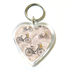 biciclette portachiavi cuore plastica