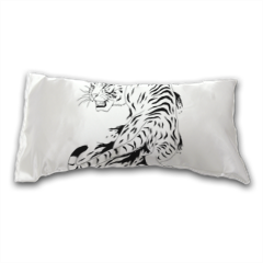 Tigre bianca  cuscino in raso