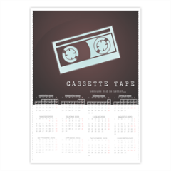 Cassette Tape Foto Calendario A4 pagina singola