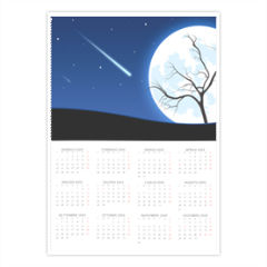 Notte Magica Stellata Foto Calendario A4 pagina singola