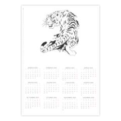 Tigre bianca  Foto Calendario A4 pagina singola