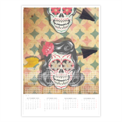 Valentine skulls Foto Calendario A4 pagina singola