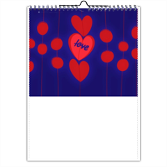hearts and balloons Foto Calendario A4 multi pagina