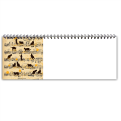gattini e note musicali Foto Calendario Scrivania Panoramico