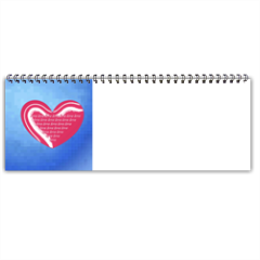 cuore sfondo azzurro Foto Calendario Scrivania Panoramico