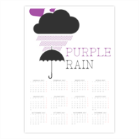 Pioggia Viola - Foto Calendario A3 pagina singola