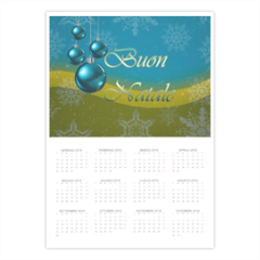 Natale Blu Foto Calendario A3 pagina singola