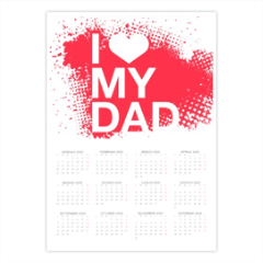 I Love My Dad Foto Calendario A3 pagina singola