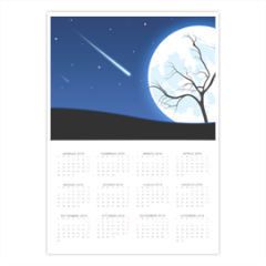 Notte Magica Stellata Foto Calendario A3 pagina singola