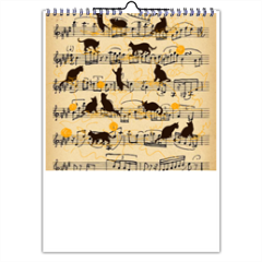 gattini e note musicali Foto Calendario A3 multi pagina