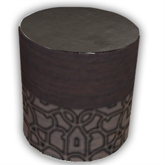 Wenge and Gothic Pouf cilindro