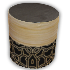Bamboo Gothic Pouf cilindro