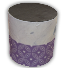 Purple marble_ Pouf cilindro