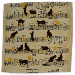 gattini e note musicali Centrotavola