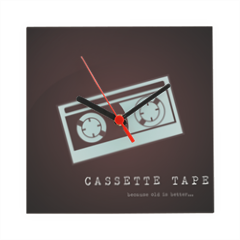 Cassette Tape Orologio con foto 