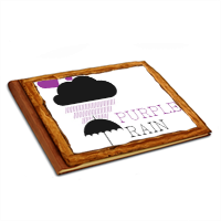 Pioggia Viola - Album copertina in legno 20x15 
