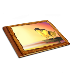 Pulcini amorosi Album copertina in legno 20x15 