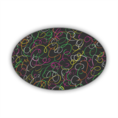 fili colorati Stickers ovale