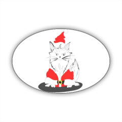 Loki Babbo Natale Stickers ovale