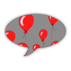 red baloons Stickers fumetto