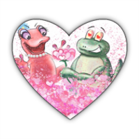 ranocchi innamorati - Stickers cuore
