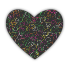 fili colorati Stickers cuore