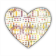 Bianco Diffuso Stickers cuore