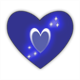 hearts in the night Stickers cuore