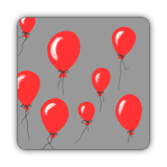 red baloons Stickers quadrato
