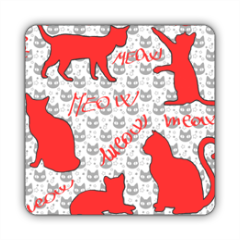 gattini rossi Stickers quadrato