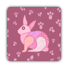 rabbit Stickers quadrato