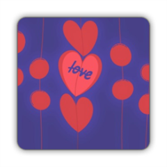 hearts and balloons Stickers quadrato