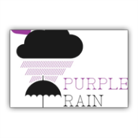 Pioggia Viola - Stickers rettangolo