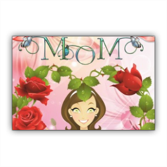 Best Mom Stickers rettangolo