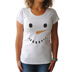 Natale: Pupazzo di neve T-shirt donna
