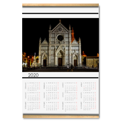 Santa Croce Firenze Calendario su arazzo A3
