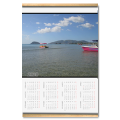 Laganas beach Greece Calendario su arazzo A3